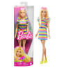 Barbie Fashionista Blonde Doll with Braces and Rainbow Dress