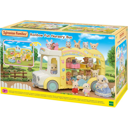 Sylvanian Families 5744 Rainbow Fun Nursery Bus
