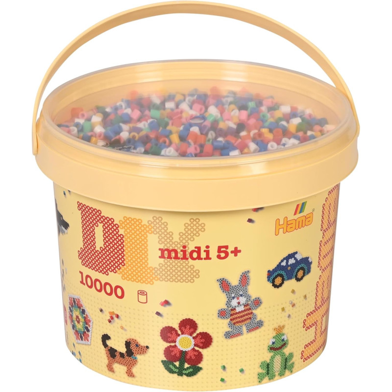 Hama DIY Midi Beads Bucket Approx 10,000 Fuse Beads