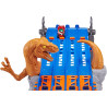 Metal Machines Zuru 4-Lane Dinosaur Raptor Attack Playset with Mini Racing Car
