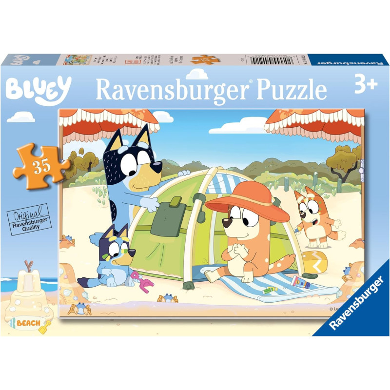 Bluey Beach Day Childrens Ravensburger Jigsaw Puzzle - 35 Pieces