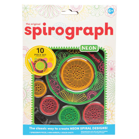 The Original Spirograph Envelopes 10-Piece Fun Set - Neon