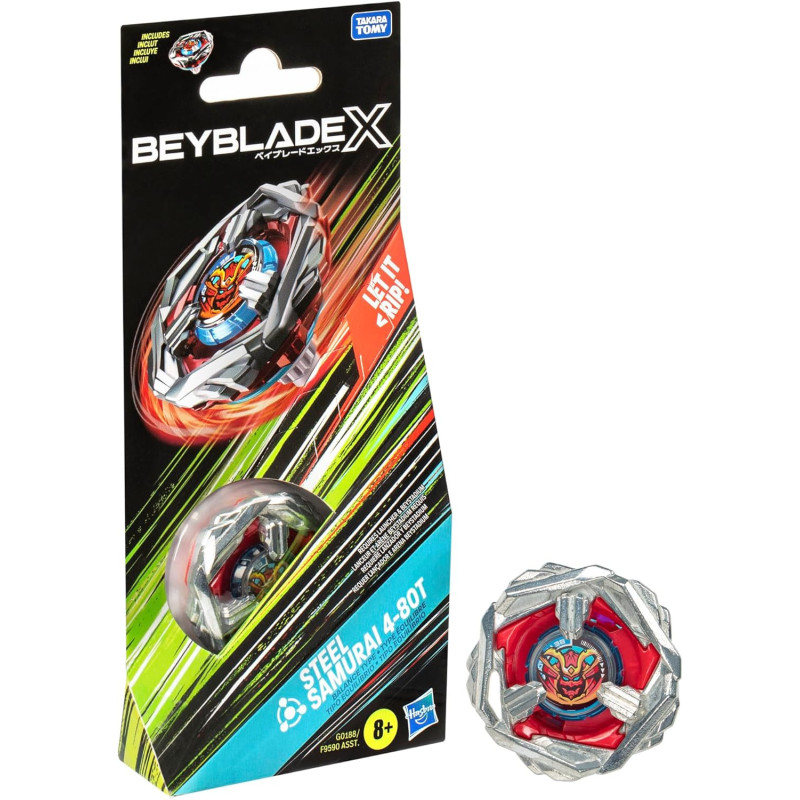 Beyblade X Steel Samurai 4-80T Top Booster Pack Set Beyblade X Steel Samurai 4-80T Top Booster Pack Set