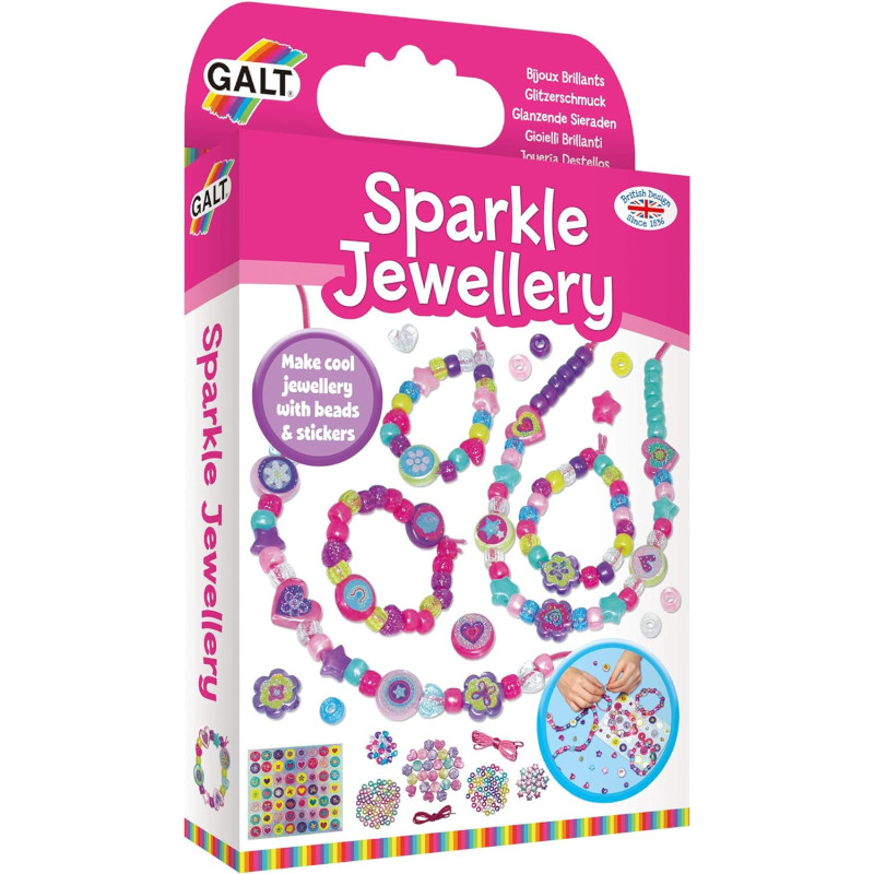 Galt Sparkle Jewellery Childrens Necklace and Bracelet Making Craft Kit for Kids Galt Sparkle Jewellery Childrens Necklace and Bracelet Making Craft Kit for Kids