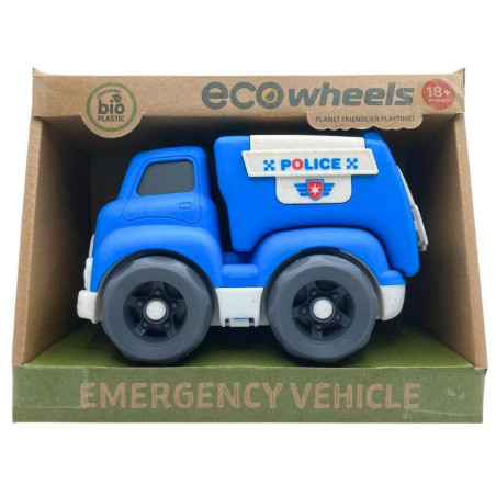 Eco Wheels Bioplastic 16cm Emergency Vehicles Police Car