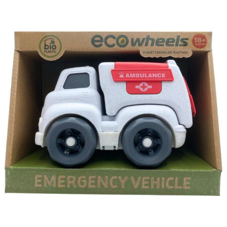 Eco Wheels Bioplastic 16cm Emergency Vehicles Ambulance