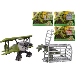 Jurassic Era Dinosaur Dino Rescue Plane and Cage Set Brachiosaurus