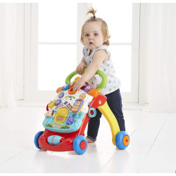 VTech First Steps Baby Walker Push Along Walker Baby Toy with Shapes