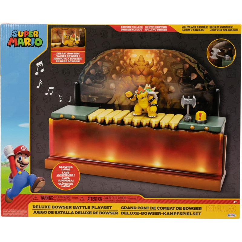 Nintendo Super Mario Deluxe Bowser Battle Playset