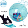 Zhu Zhu Aquarium Bubble Ball & Surfboard Starter Playset WITH Fish