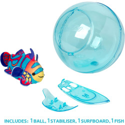 Zhu Zhu Aquarium Bubble Ball & Surfboard Starter Playset WITH Fish