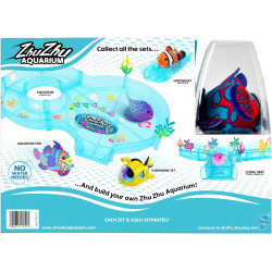 Zhu Zhu Aquarium Bubble Ball & Surfboard Starter Playset WITH Fish