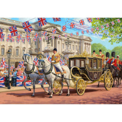 Royal Celebrations: Platinum Jubilee 4 x 500 Piece Jigsaw Puzzle