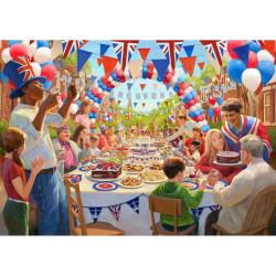 Royal Celebrations: Platinum Jubilee 4 x 500 Piece Jigsaw Puzzle