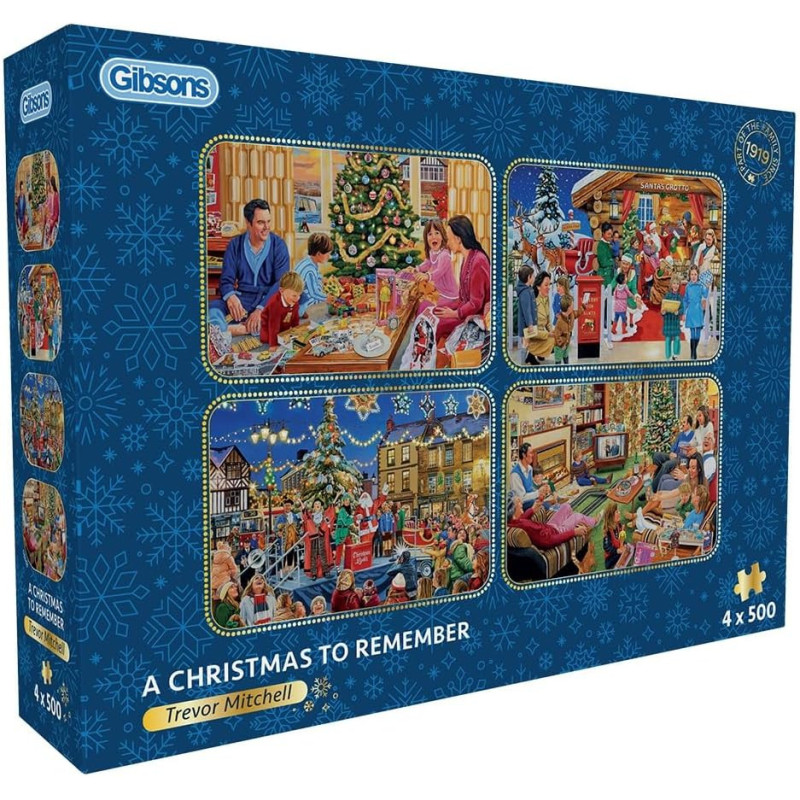 A Christmas to Remember 4 x 500 Piece Jigsaw Puzzles
