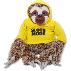 Snax The Sloth Talking Plush in Yellow Hoodie Soft Toy