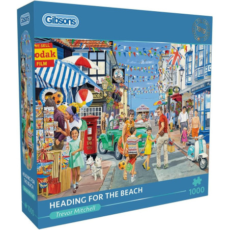 Gibsons Heading for the Beach 1000 Piece Jigsaw Puzzle