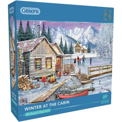 Gibsons Winter at the Cabin 1000 Piece Jigsaw Puzzle