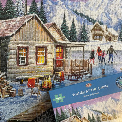 Gibsons Winter at the Cabin 1000 Piece Jigsaw Puzzle