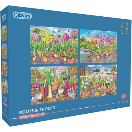 Roots & Shoots 4 x 500 Piece Jigsaw Puzzles