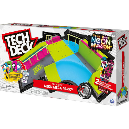 Tech Deck Neon Mega Park X-Connect Creator Glow-In-The-Dark Customisable Ramp Set