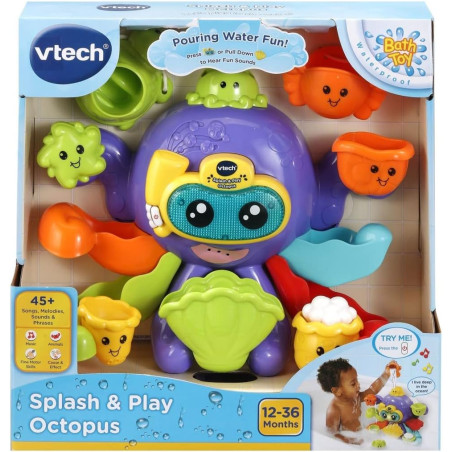 VTech Splash & Play Octopus Interactive Bath Time Activity Toy