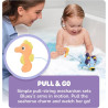 TOMY Toomies Swimming Bluey - Toddler Bath Bluey Toy with Pull String Seahorse