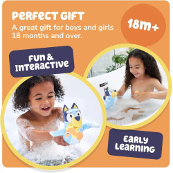 TOMY Toomies Swimming Bluey - Toddler Bath Bluey Toy with Pull String Seahorse