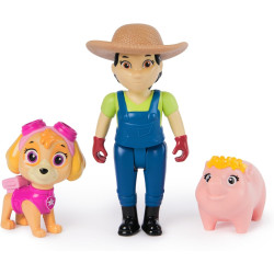 Paw Patrol Skye, Farmer Yumi and Piggie Figures
