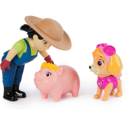 Paw Patrol Skye, Farmer Yumi and Piggie Figures