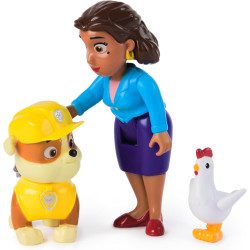 Paw Patrol Rubble Mayor Goodway and Chickaletta Figure Set
