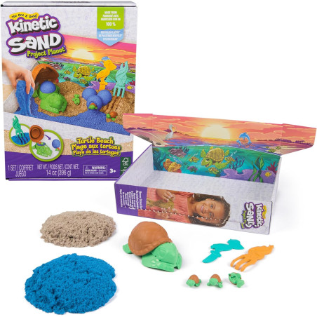 Kinetic Sand, Project Planet Turtle Beach with 396g Play Sand