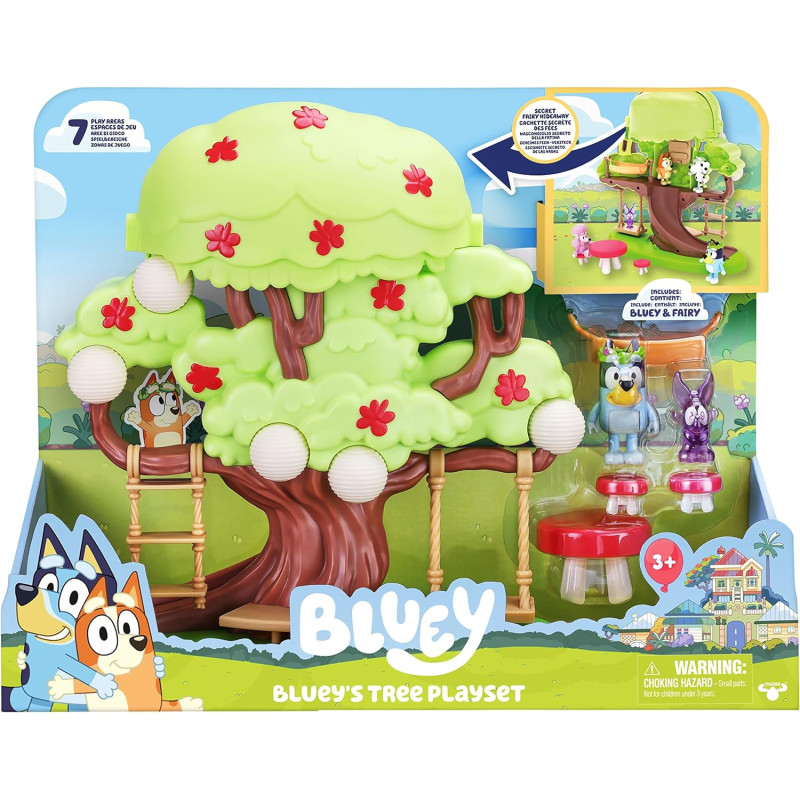Bluey Tree House Playset with Secret Fairy Hideaway