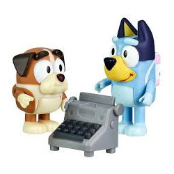 Bluey School Friends Bluey & Winton with Typewriter 2 Pack Figure Set