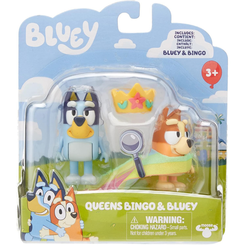 Bluey Queens Official Collectable Character 2 Figure Set