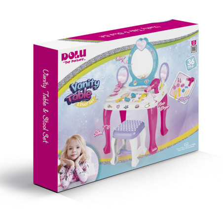 Dolu Unicorn Makeup Table and Stool Set