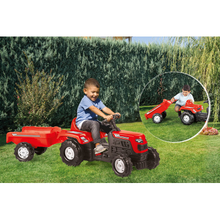 Ranchero Pedal Tractor with Trailer 8146  RED