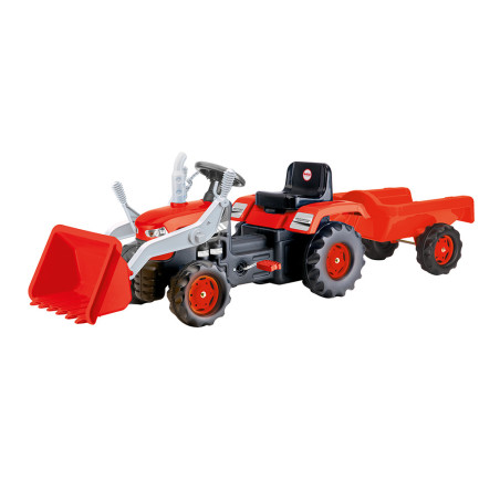 Tractor with Full Trailer and Bucket Pedal Red  8152