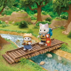 Sylvanian Families - 5763 Exciting Exploration Set -Latte Cat Brother & Baby