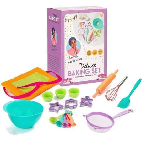 Baking Set Deluxe by Nadiya 28 Pieces of Real Bakewear for Kids