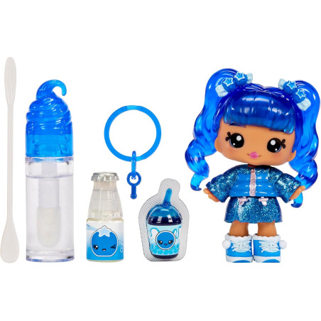 YUMMILAND Lipgloss Doll - Rory Blueberry - Scented Character Doll with DIY Lipgloss Kit