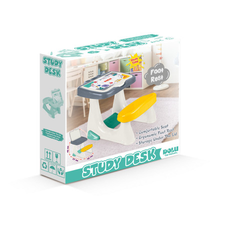 DOLU Kids Study Desk with lift up lid - Grey