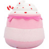 Squishmallows Original 7.5-Inch Ethel the Pink Candy Cane Hot Chocolate Holiday Plush Soft Toy