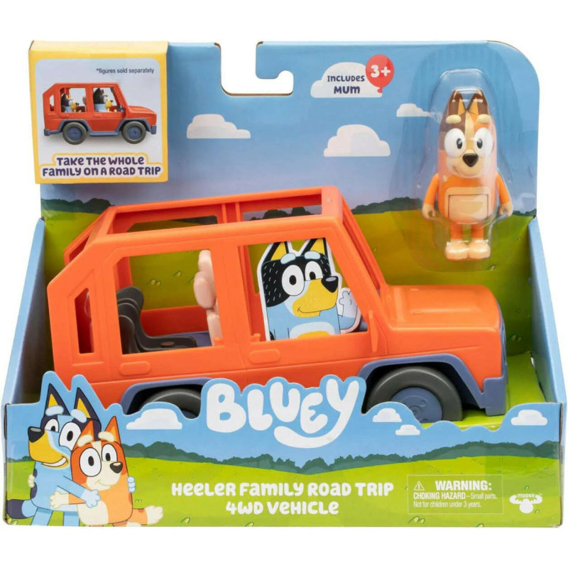 Bluey - Heeler Family Road Trip 4WD Vehicle includes Chilli Bluey - Heeler Family Road Trip 4WD Vehicle includes Chilli