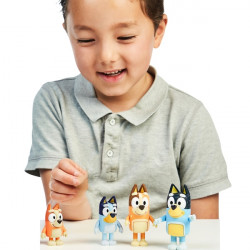 Bluey 4 Pack Figures - Bluey & Family