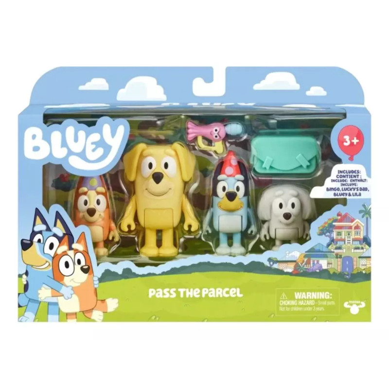 Bluey Figure 4 pk Pass the Parcel