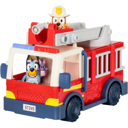 Bluey Firetruck with Bluey, Exclusive Firefighter Bingo and Bob Bilby Figures