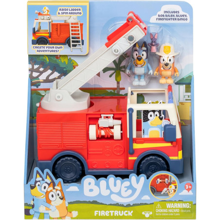 Bluey Firetruck with Bluey, Exclusive Firefighter Bingo and Bob Bilby Figures