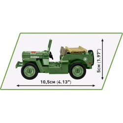 Historical Collection World War II 2296 COBI Willys MB Jeep 132 bricks
