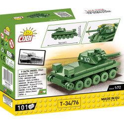 Historical Collection World War II 3088 COBI T-34/76 Tank 101 bricks